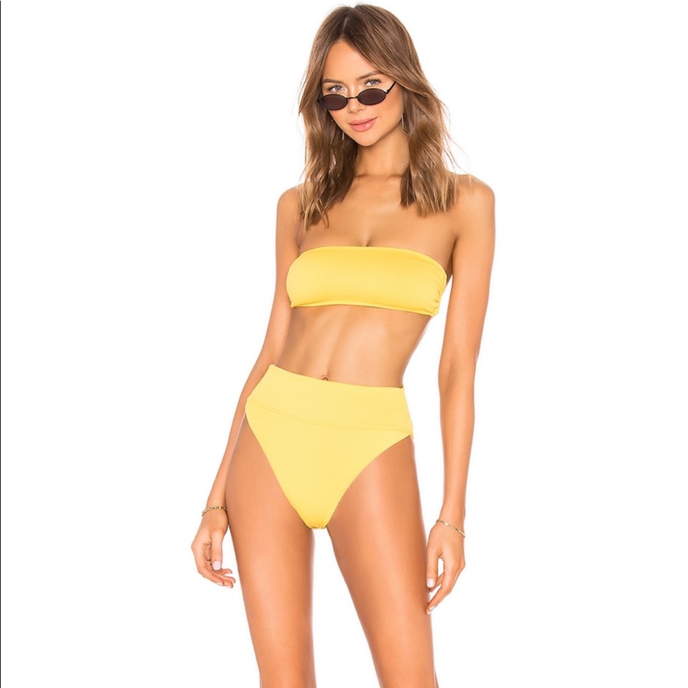 NWOT x REVOLVE Bikini is Yellow Beach Riot XS